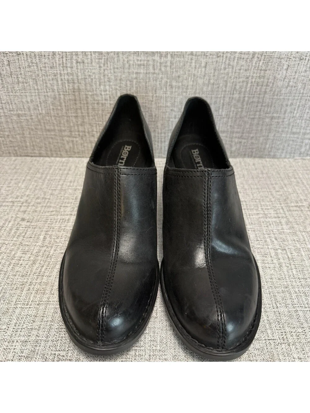 Born Booties Women's Sz 9.5 Black Leather Kerri Ankle Zipper Comfort Western